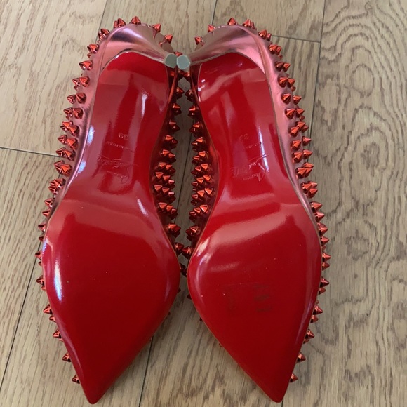 *SOLD* 💥HP💥 CHRISTIAN LOUBOUTIN METALLIC HEEL - Picture 9 of 13